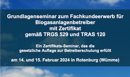 Grundlagenseminar Betriebssicherheit Rotenburg am 14. und 15. Februar 2024