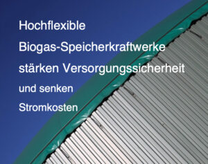 Hochflexible Biogas-Speicherkraftwerke stärken Versorgungssicherheit und senken Stromkosten. Außerdem sind dezentrale Biogas-Speicherkraftwerk ein wirksamer Beitrag zur Stromnetzstabilisierung und sorgen für mehr Wertschöpfung im ländlichen Raum durch Investitionen und Dienstleistungen. 